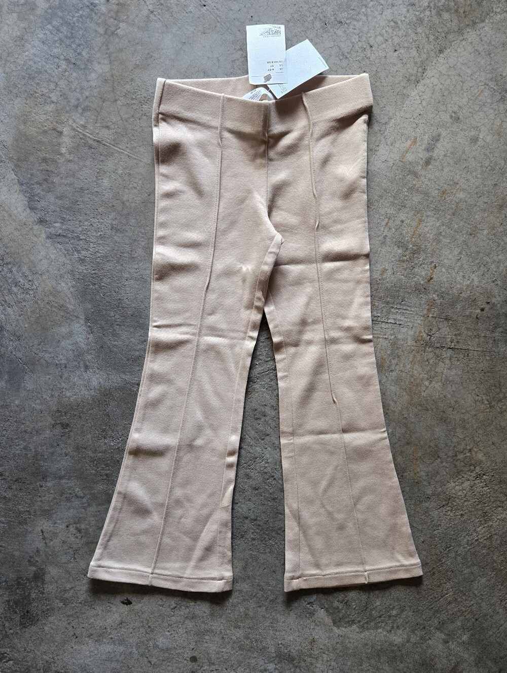 2 For $15 H&M Kids Tan Pull On Knit Flared Pants 4-5 4T 5T